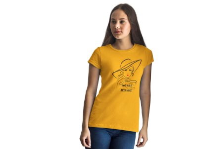 You are Awsome - Line Art for Female - Half Sleeves T-shirt