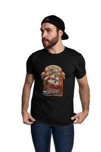 Pirate ship -round crew neck cotton tshirts for men