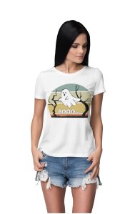 Boo, casper - Printed Tees for Women's -designed for Halloween