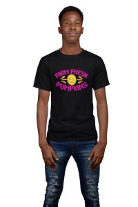 Farm fresh pumpkins (BG Pink) - Spookily Awesome Halloween Tshirts