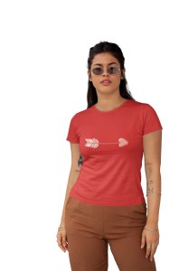 Arrow Of Love Red-Printed T-Shirts