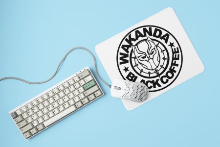 Black coffee, Wakanda - Printed animated creature Mousepads