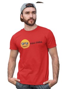 Full Chill Emoji T-shirt (Red) - Clothes for Emoji Lovers - Foremost Gifting Material for Your Friends and Close Ones