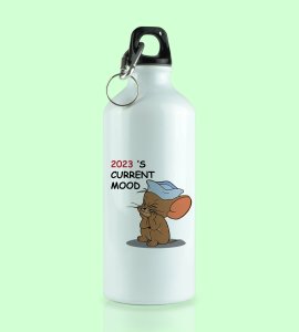 Bad Year Ending, New Year Printed Aluminium Water Bottle