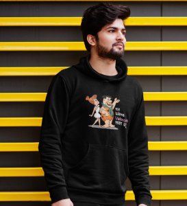 Marathi StoneAge Man: (black) Hoodies For Singles