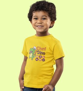 Chef Dino, Printed Cotton Tshirt for Boys